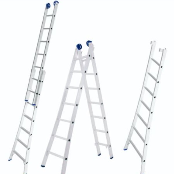 ESCALERA EXTENSIBLE 2X7 PLATEADO