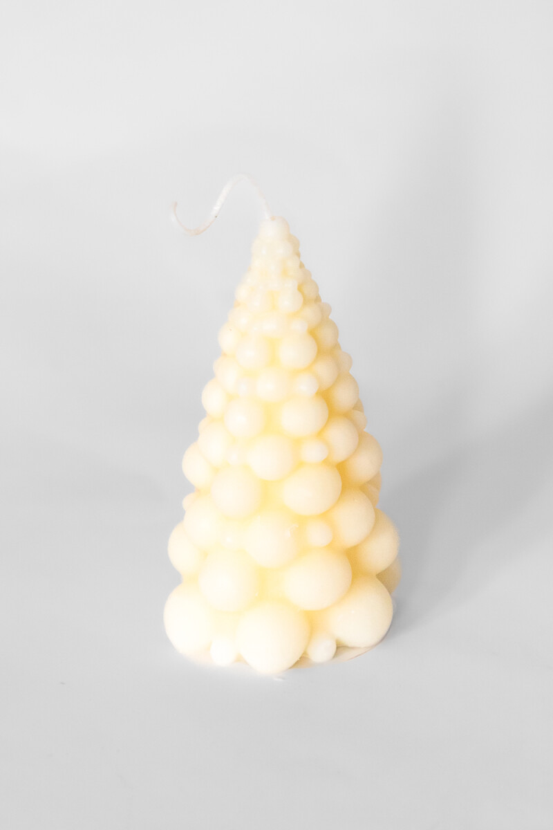 Vela árbol Nieve - Color Unico 