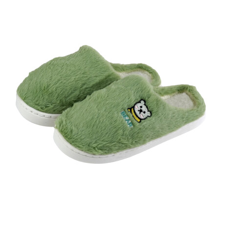PANTUFLA DAMA PELUCHE OSO BORDADO PANTUFLA DAMA PELUCHE OSO BORDADO
