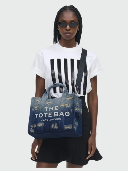 Marc jacobs - THE RIP AND REPAIR DENIM MEDIUM TOTE BAG 491