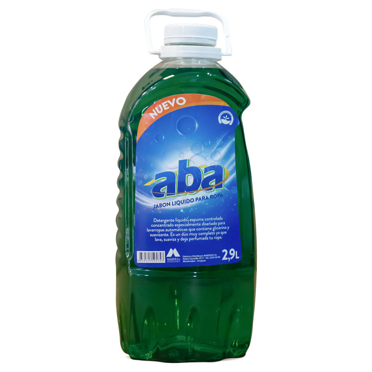 Jabón liquido de ropa verde ABA 2,9 Lts 