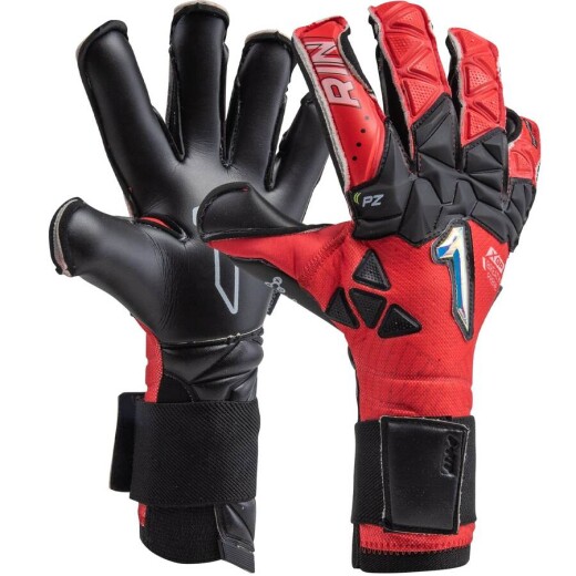 Guante Rinat Golero Xtreme Guard Zhero Semi AD Rojo Negro S C Menpi