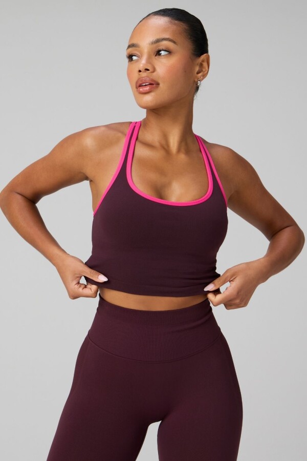 Bividi Seamless Built-In Bra Bividi Mujer Oxblood/Pink Crush