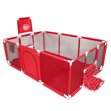 Corralito Centro De Juegos Pelotero P/Bebé Aro y Arco Rojo