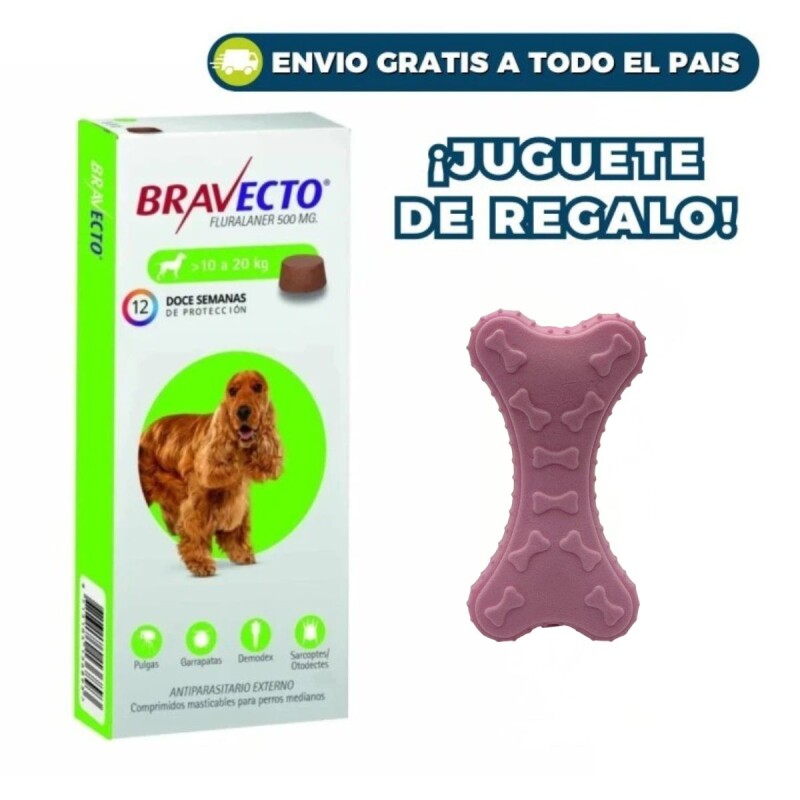 BRAVECTO ANTIPULGAS Y ANTIGARRAPATAS 10 A 20 KG