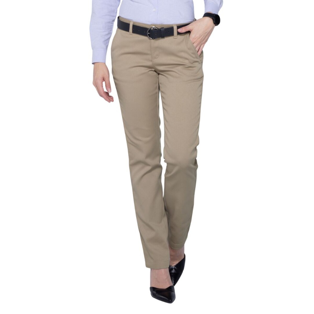 Pantalón gabardina dama - Beige 