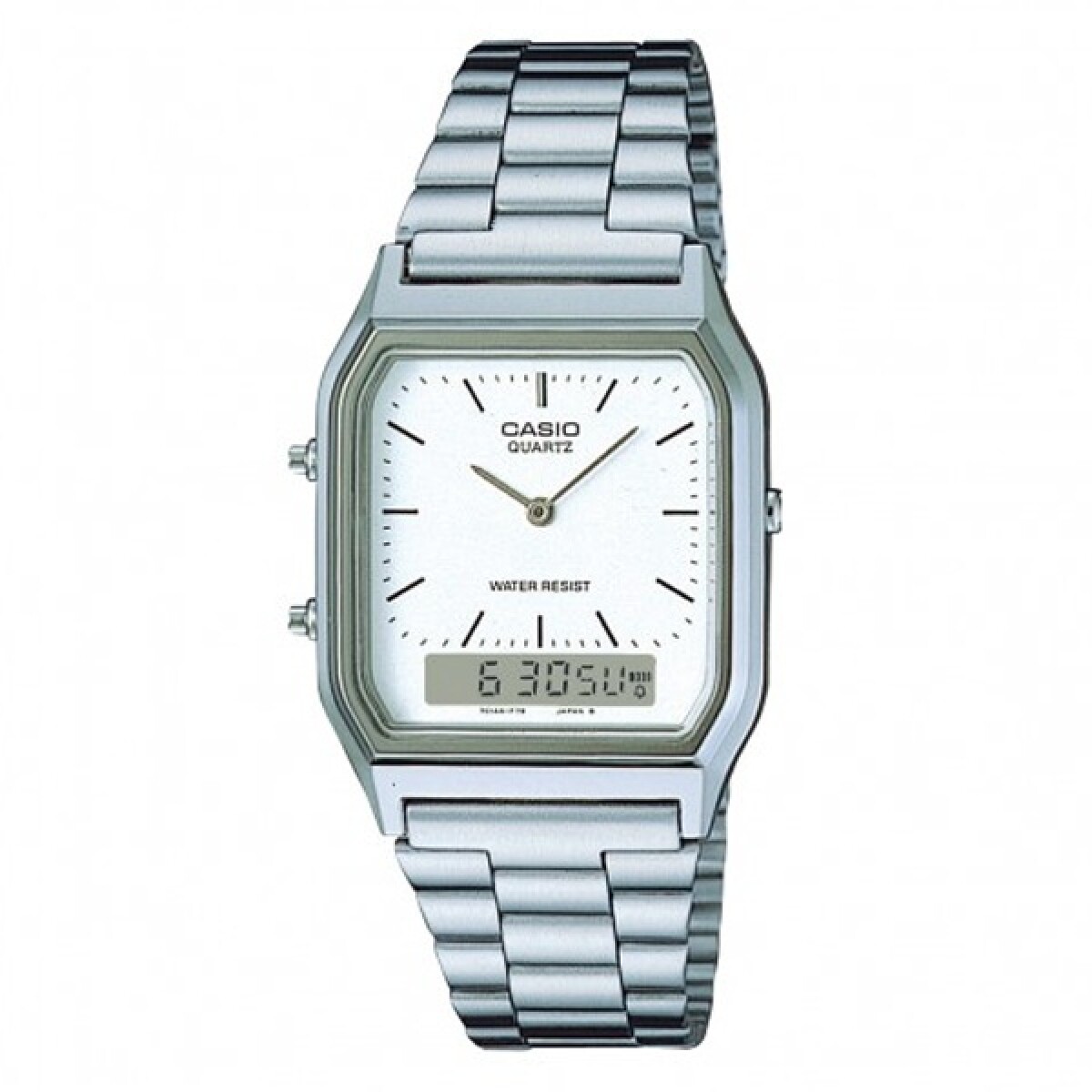 Reloj CASIO RETRO AQ230A-7DMQ en Acero Plateado Esfera 38mm 