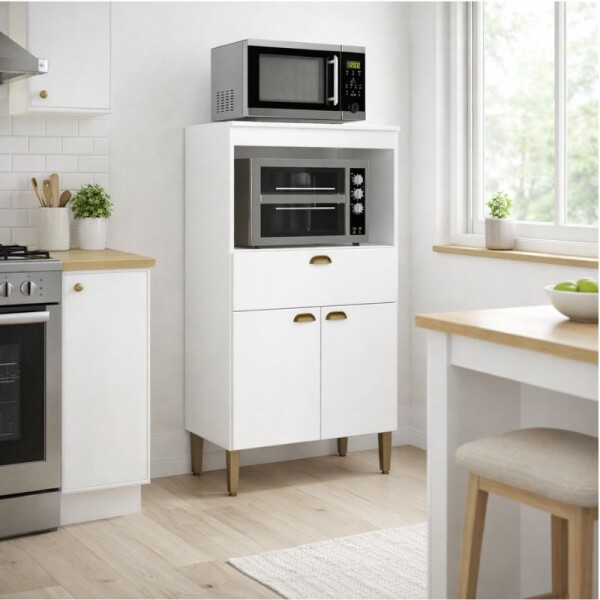 MULTIUSO PARA HORNO 70 CM 2 PUERTAS + 1 CAJON - BLANCO MULTIUSO PARA HORNO 70 CM 2 PUERTAS + 1 CAJON - BLANCO