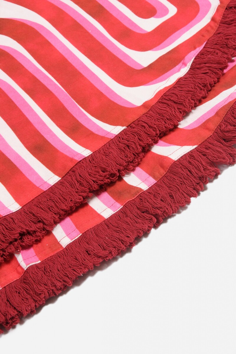 Pareo circular con estampa multicolor