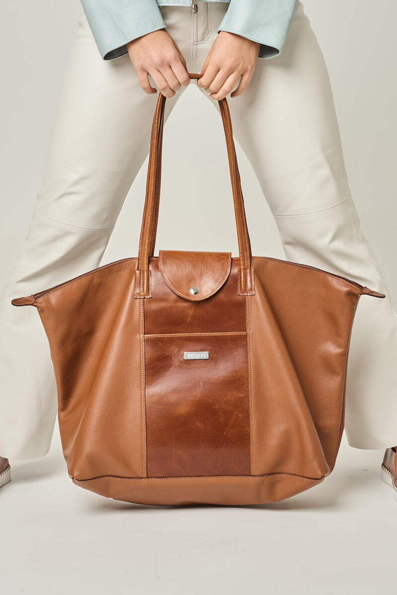 Bolso travel Suela cognac