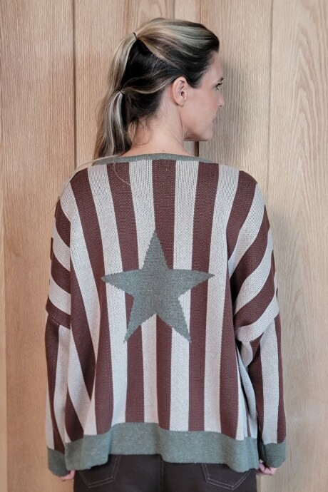 Buzo Universo Raya Chocolate y safari