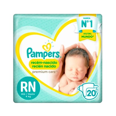 Pañales Pampers Premium Care Recién Nacido 20 Uds. Pañales Pampers Premium Care Recién Nacido 20 Uds.