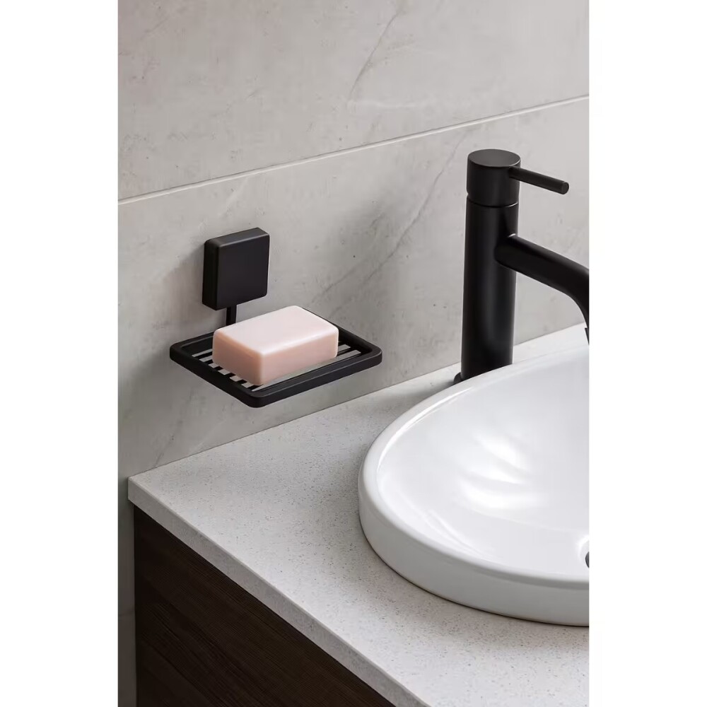 JABONERA DE BAÑO NEGRO MATE Jabonera De Baño Negro Mate