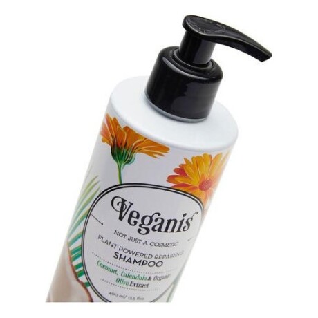 Shampoo reparador Veganis Plant Powered con coco, caleÌndula y oliva 400ml Shampoo reparador Veganis Plant Powered con coco, caleÌndula y oliva 400ml