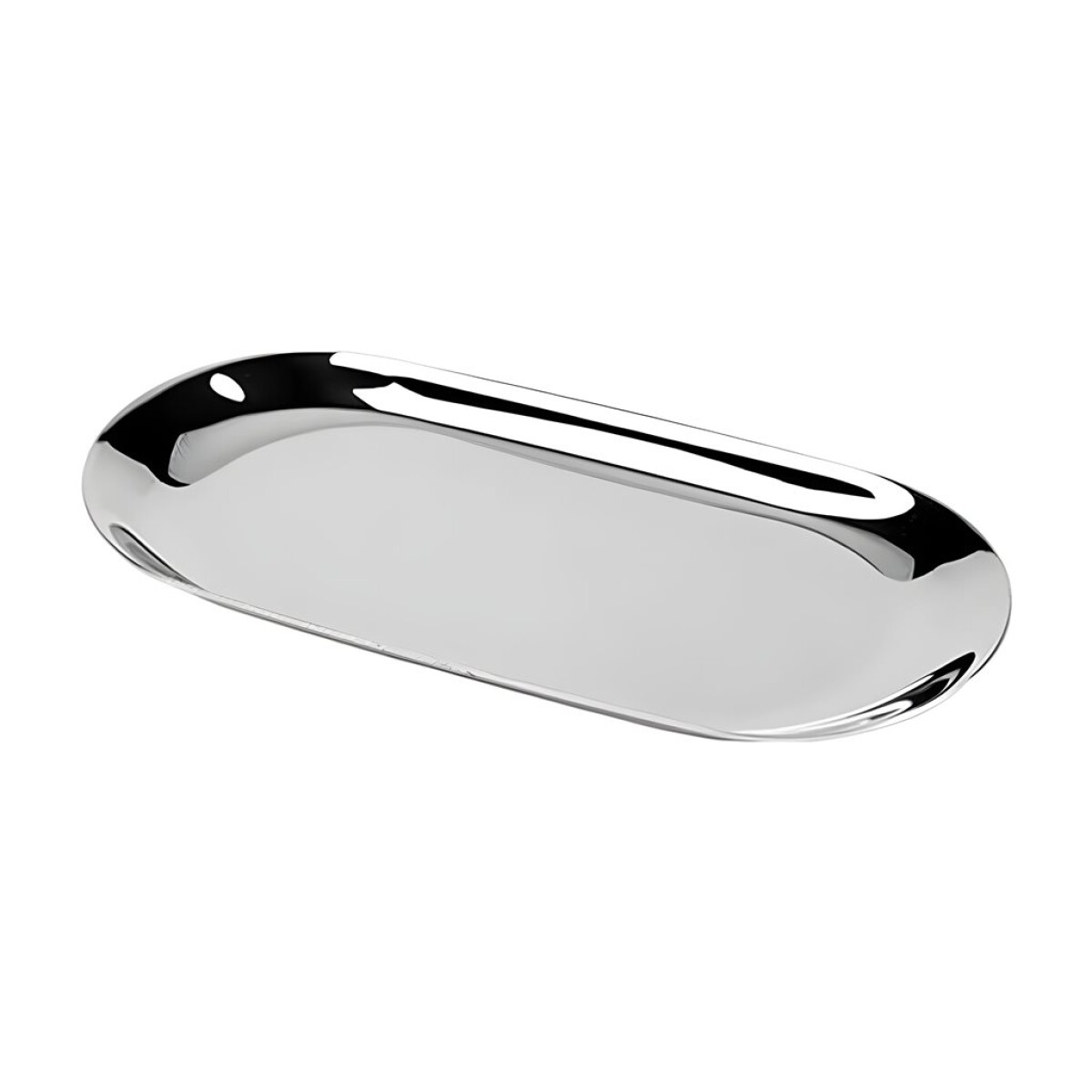 BANDEJA OVAL 30x12CM METAL PLATEADO 