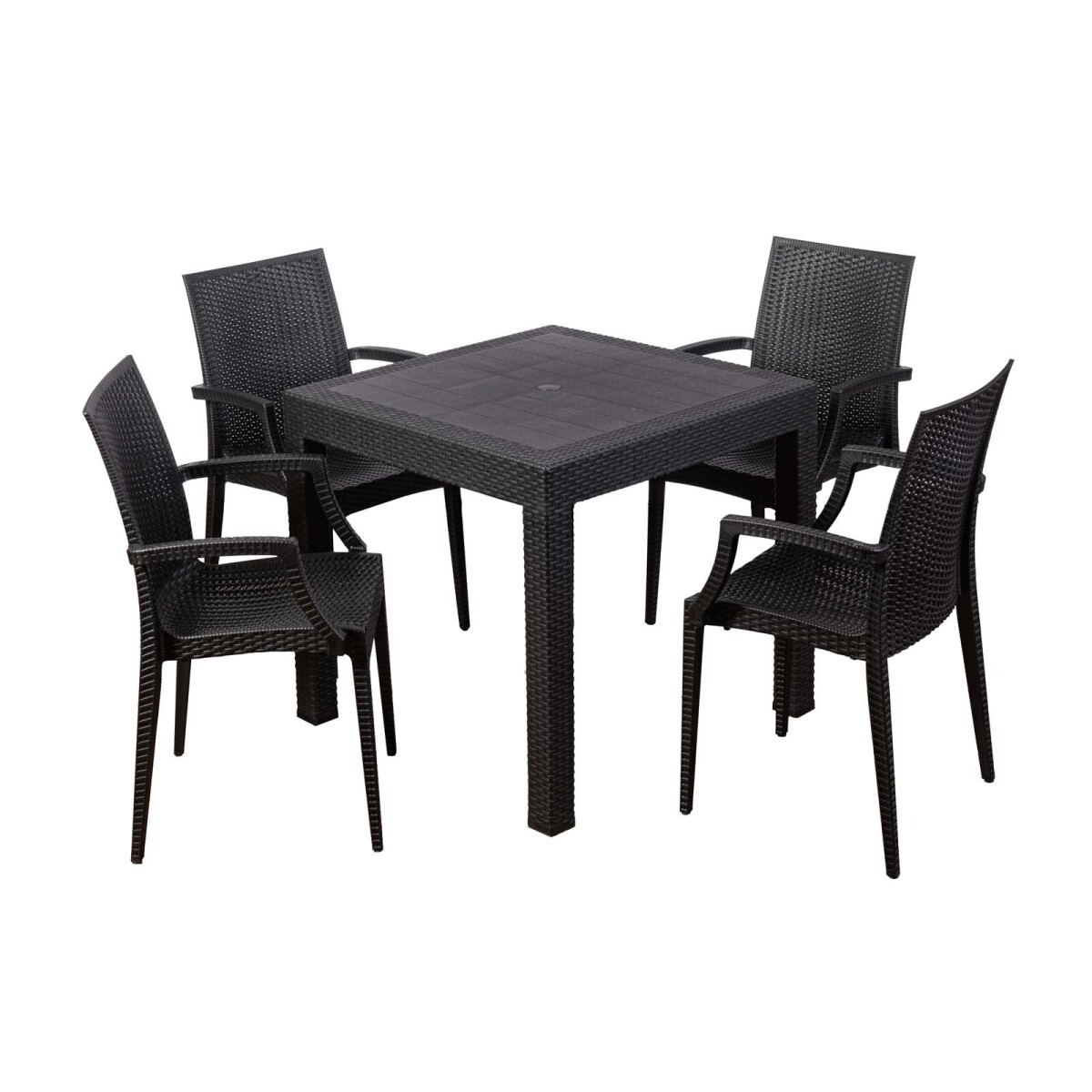 JUEGO - COMEDOR NEGRO POLIPROPILENO KOLEOS 
