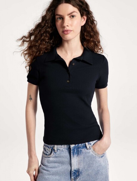 POLO DE MANGA CORTA NEGRO