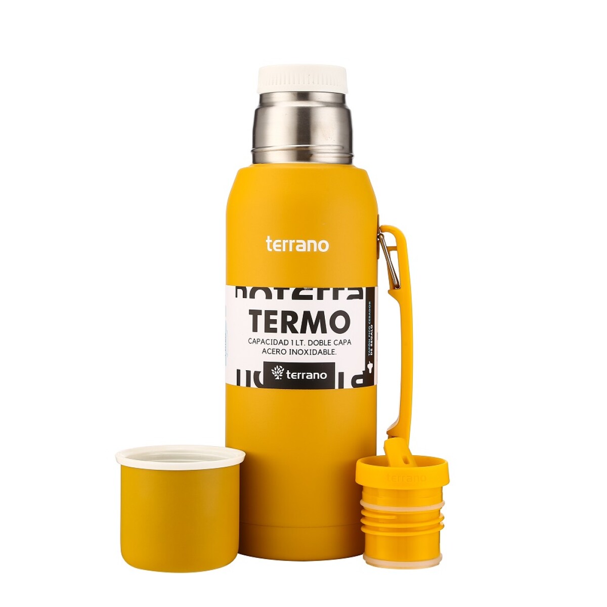 TERMO PREMIUM DE 1LT TERRANO CON MANIJA - AMARILLO FUERTE 