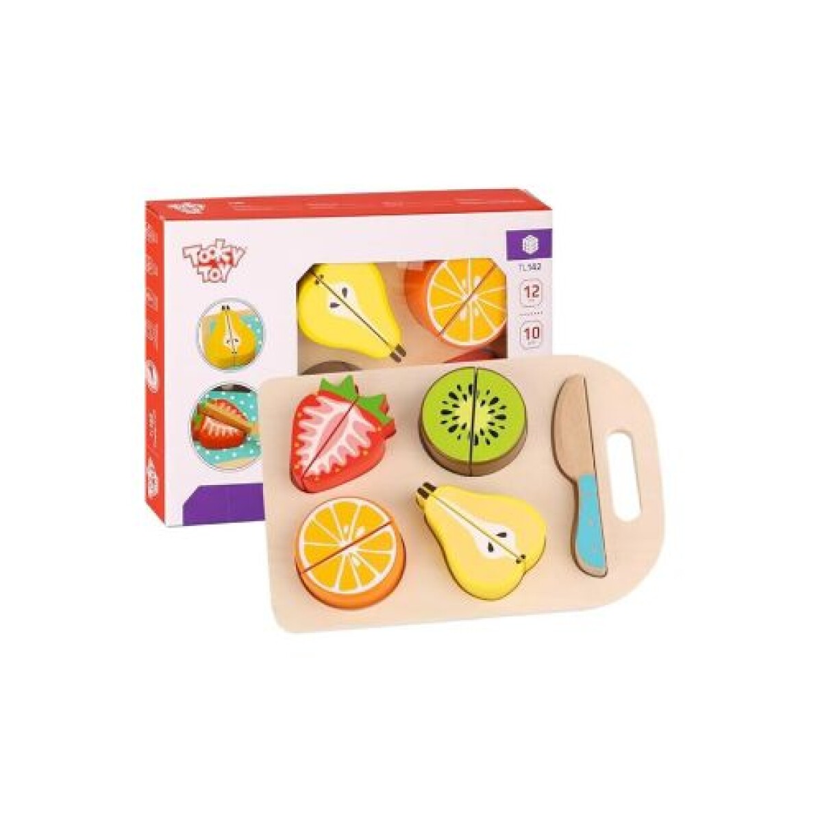 Frutas Con Velcro Para Cortar En Madera 