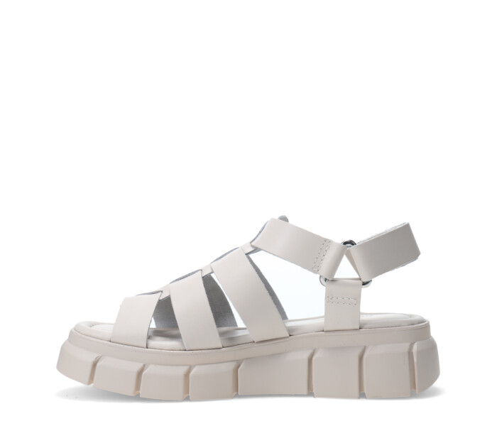 Sandalias de Mujer Bottero de tiras c/velcro Blanco Hueso