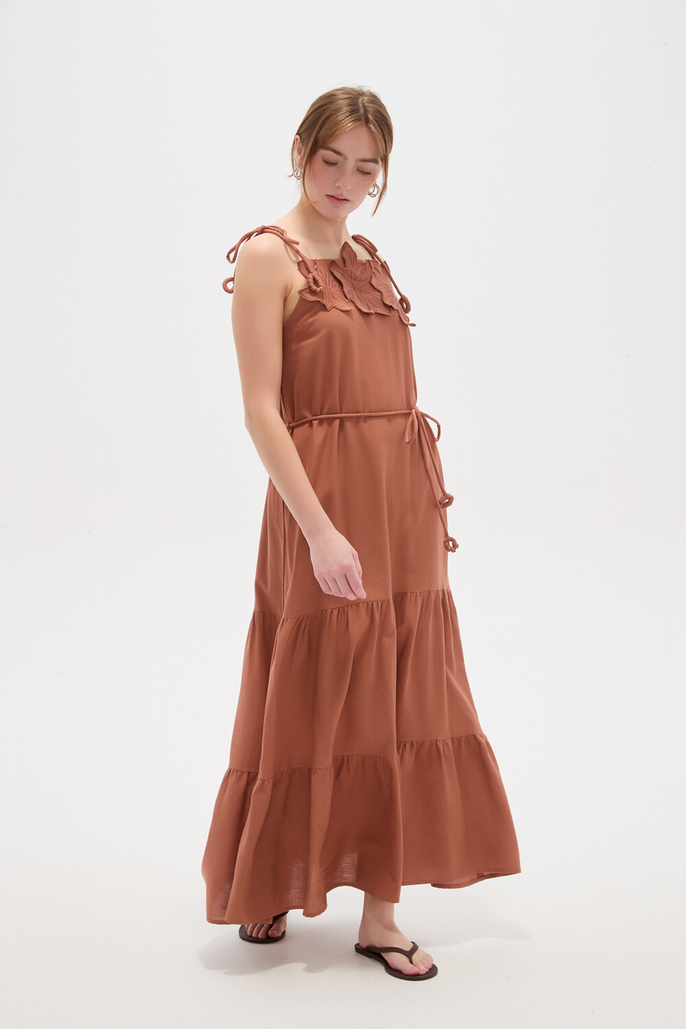 Vestido Vesal Tostado