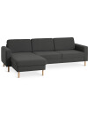 Sofá SVALBARD chaise longue gris oscuro Sofá SVALBARD chaise longue gris oscuro