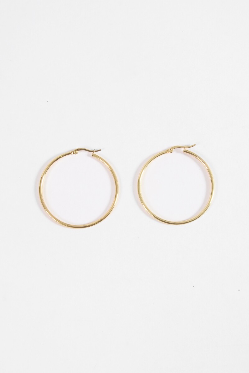 Aros acero extra large dorado