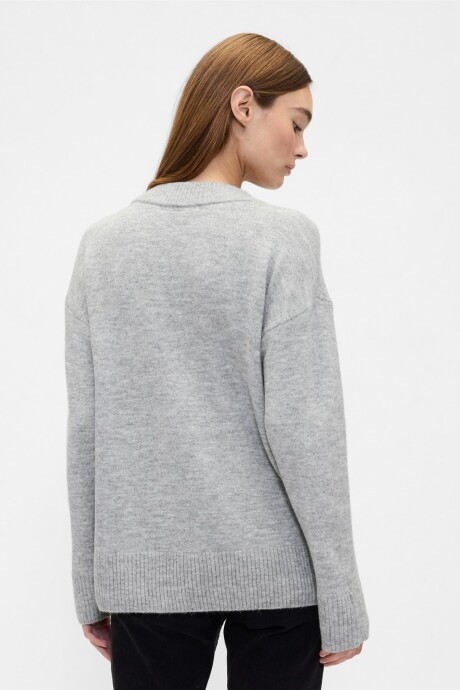 Buzo Cuello V Mujer Bc15 Lt Grey Heather