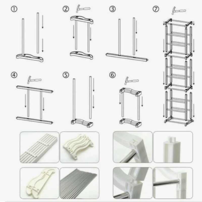 Zapatera 10 Niveles Rack Zapatos Organizador Color Blanco Zapatera 10 Niveles Rack Zapatos Organizador Color Blanco