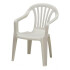 SILLA DE PVC CON POSABRAZOS BLANCA KING SILLA DE PVC CON POSABRAZOS BLANCA KING