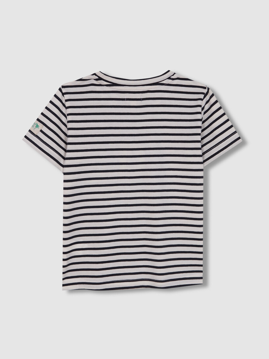 Camiseta De Rayas Azul