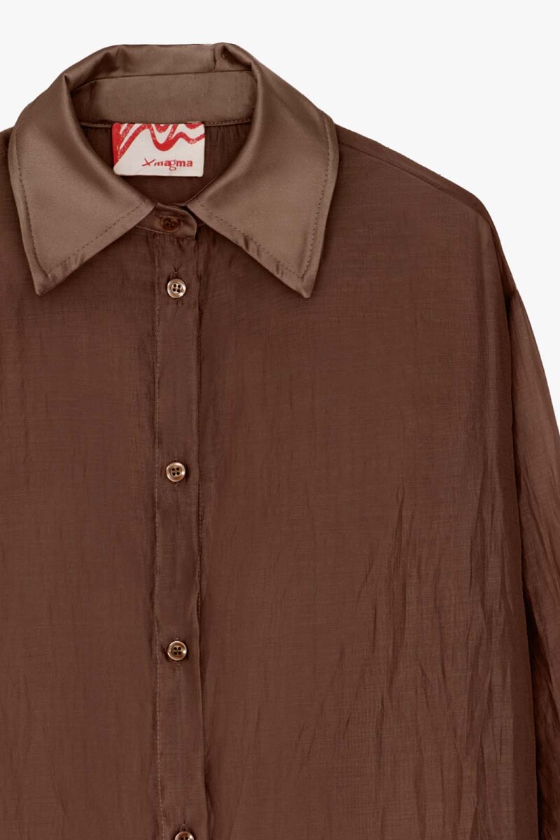 CAMISA ARRUGADA Marron