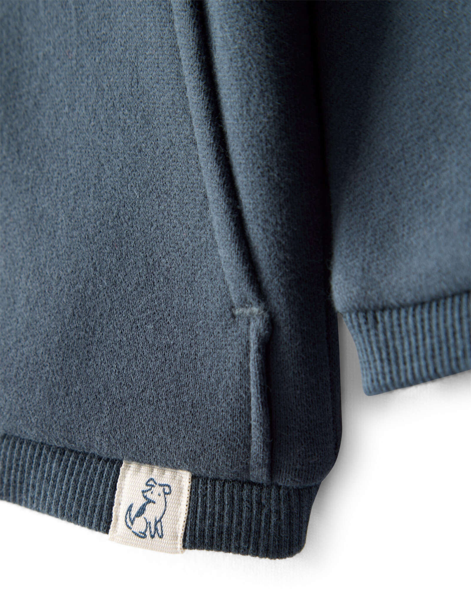 Campera de algodón con felpa, azul marino Sin color