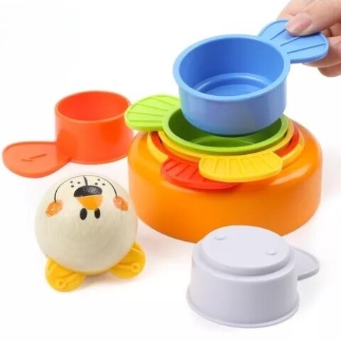 Juego Didáctico Top Bright de Vasos Apilables 6 Piezas Naranja 2