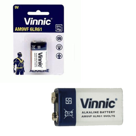 Bateria Vinnic 9V Alcalina AM9VF Maximo Rendimiento 001