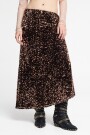 Falda midi de lentejuela Cobre
