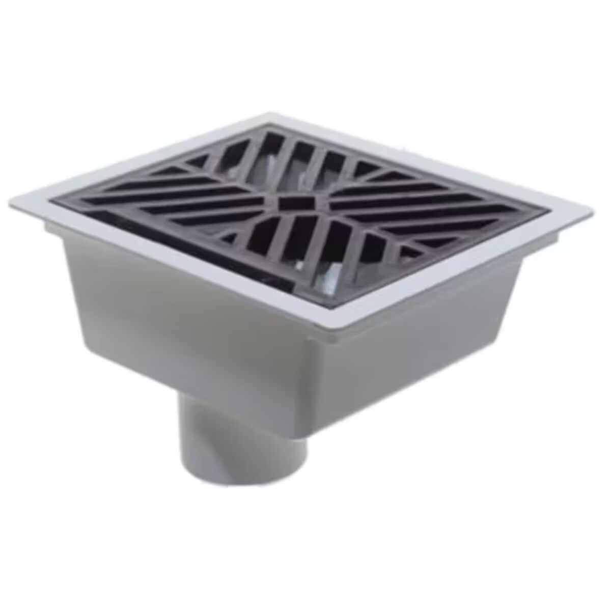 Embudo De Azotea Frontal C/rejilla Plast. Salida 63 20 Mm 