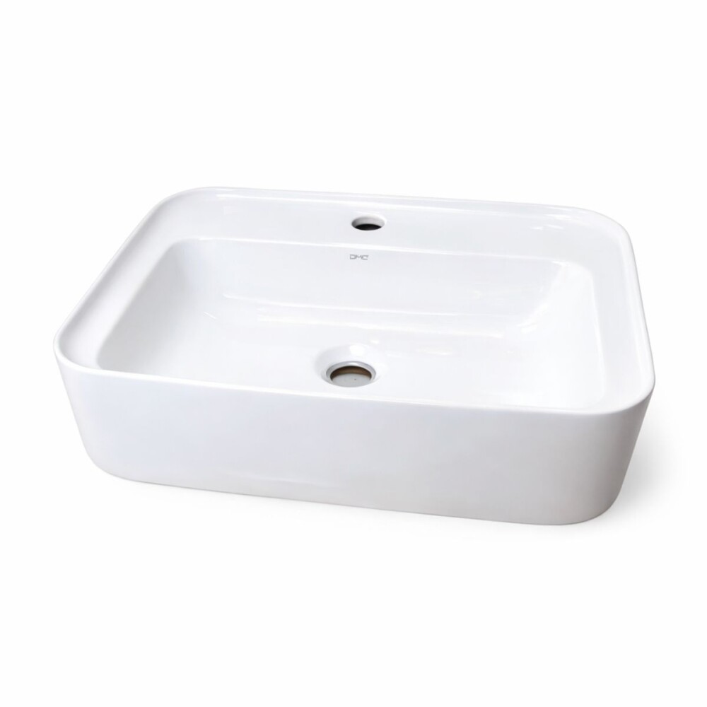 Bacha de apoyo rectangular 51x40 cm c/mesa blanco brillante Dmc Bacha De Apoyo Rectangular 51x40 Cm C/mesa Blanco Brillante Dmc