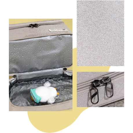 Neceser Organizador Portable de Viaje p/Maquillaje Cosmética Gris