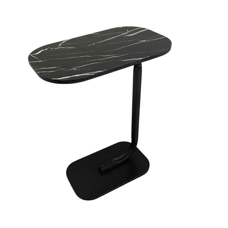 Mesa auxiliar Lumax de arrime MDF símil mármol para living Mesa auxiliar Lumax de arrime MDF símil mármol para living