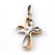 Cruz Oro 18K dos tonos 22 x 18 mm Cruz Oro 18K dos tonos 22 x 18 mm
