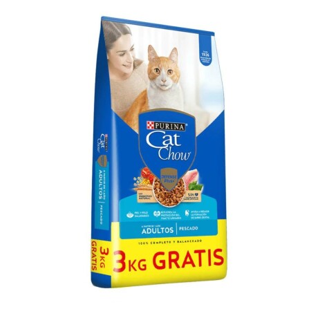 CAT CHOW ADULTOS PESCADO 15KGS * 3KG Cat Chow Adultos Pescado 15kgs * 3kg