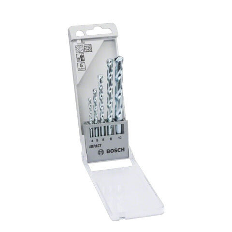Juego de mechas CYL-1 Ø4 Ø5 Ø6 Ø8 Ø10 Impact Bosch BS8012