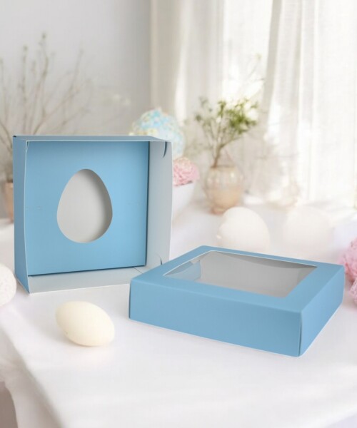 Caja 20x20x9,5 c/visor. CELESTE