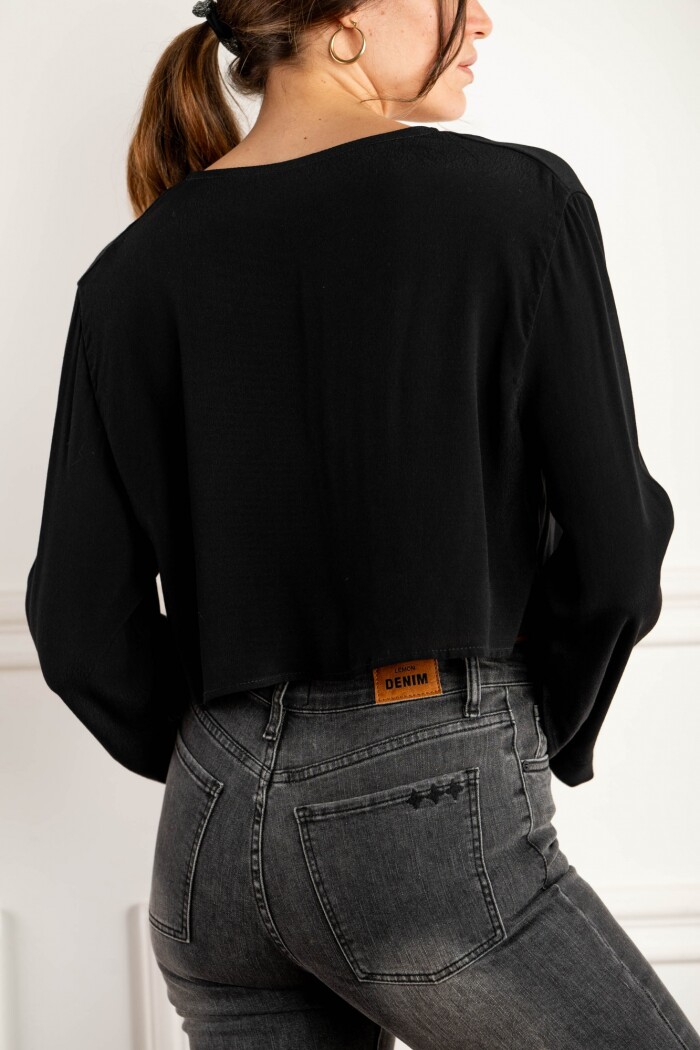 Blusa Crop Negro