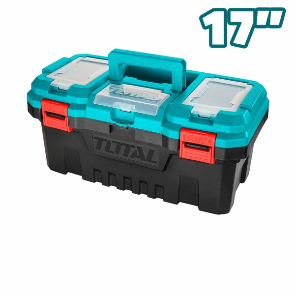 Caja de Herramientas 17" Broche Plástico Total Caja de Herramientas 17" Broche Plástico Total