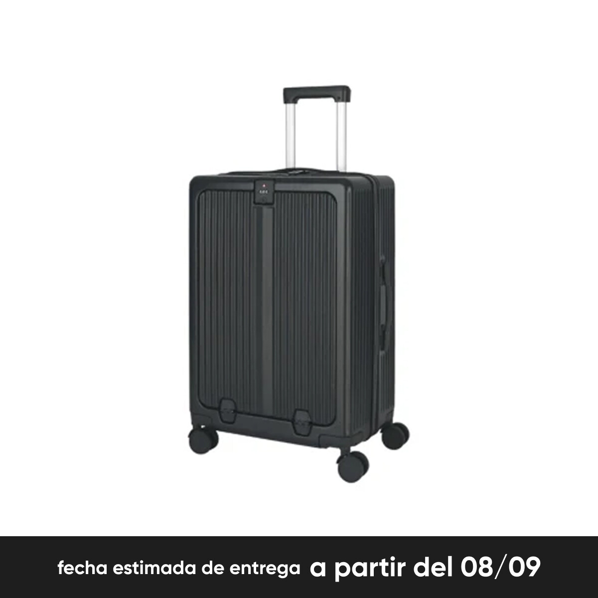 Valija Carry on rígida con bolsillo exterior - Negro 