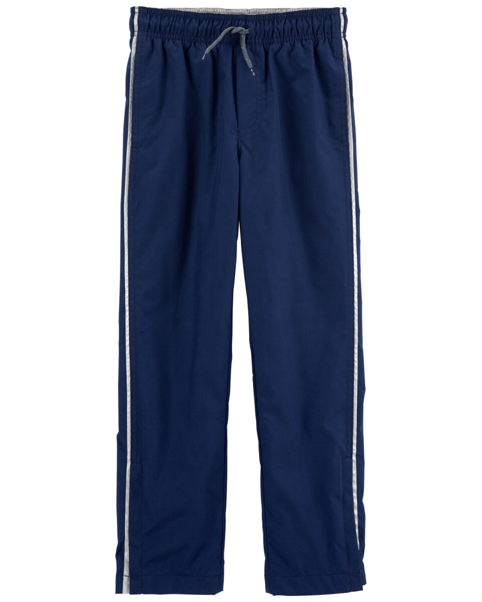 Pantalón de poliéster con cintas reflectantes y cierre en tobillos 