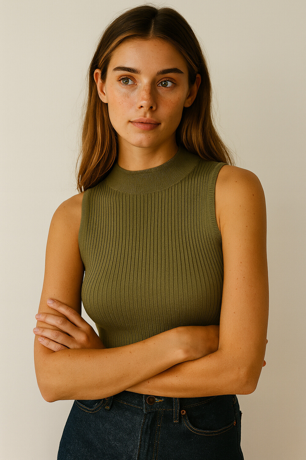 Tops Plisure Verde Oliva