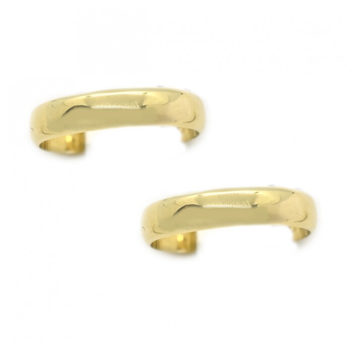 Par de Alianzas y Cintillo en Oro 18 Kilates 3.5mm finas Par de Alianzas y Cintillo en Oro 18 Kilates 3.5mm finas